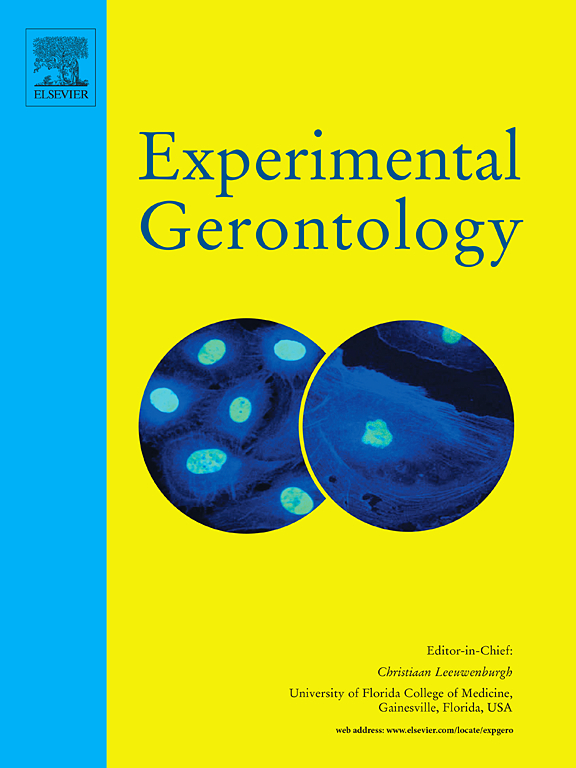 Go to journal home page - Experimental Gerontology